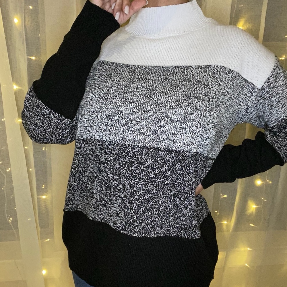 Color block sweater.